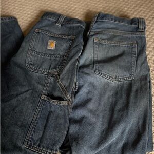 Carhartt Men's Relaxed Fit Dark Blue Jeans